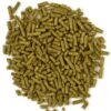A pile of green pellets on top of each other.
