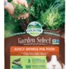 A package of oxbow garden select adult guinea pig food.