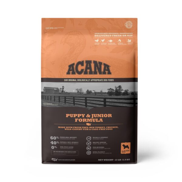 Acana Puppy and Junior Formula Pack in Orange and Brown