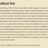 A list of food ingredients is shown.
