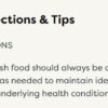 A screenshot of the food section of the website.