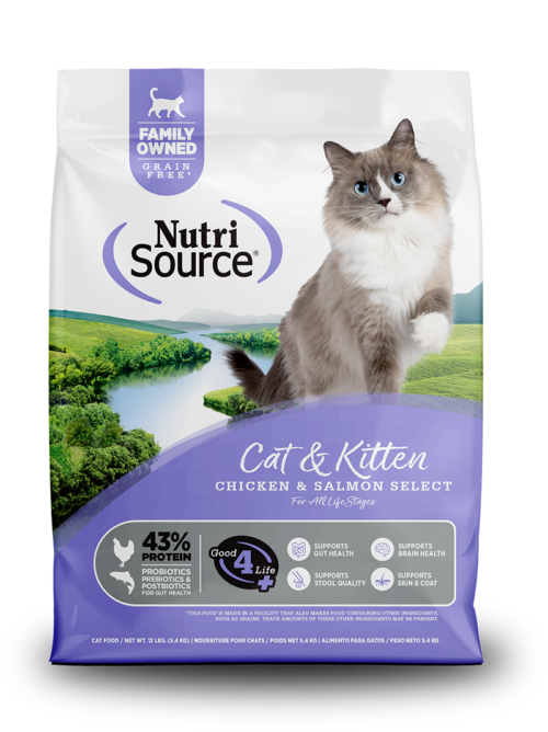 NutriSource cat and kitten food bag