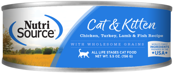 Nutrisource Cat & Kitten Chicken, Turkey, Lamb & Fish Wet Canned Cat Food (individual)
