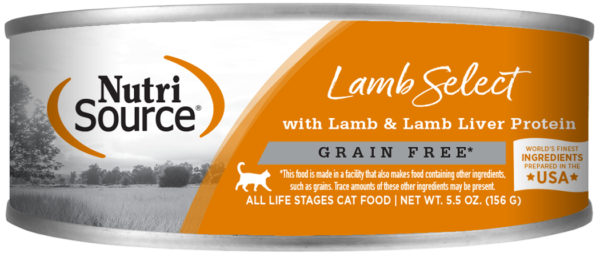 Nutrisource Grain Free Lamb Select Wet Canned Cat Food (individual)