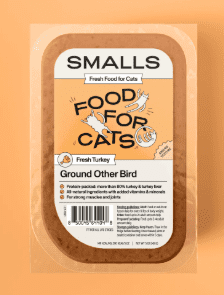 Cat food package labeled "Ground Other Bird".