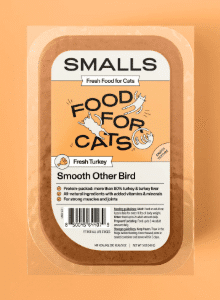 Cat food packaging labeled "Smooth Other Bird.