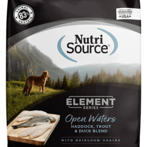 NutriSource dog food, Open Waters flavor.