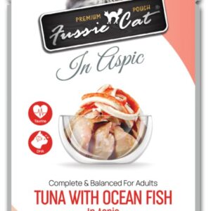 Fussie Cat Tuna with Ocean Fish in Aspic Pouch Recipe 2.47 oz Single Pouch