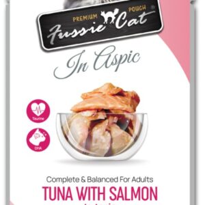 Fussie Cat Tuna with Salmon in Aspic Pouch Recipe 2.47 oz Single Pouch