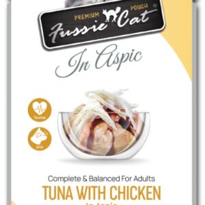 Fussie Cat Tuna with Chicken in Aspic Pouch Recipe 2.47 oz Single Pouch