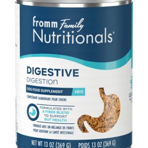 Can of digestive dog food supplement