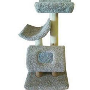 Condos & Trees 2-Perch Tunnel 24" Rope Log Tree (Color Varies)