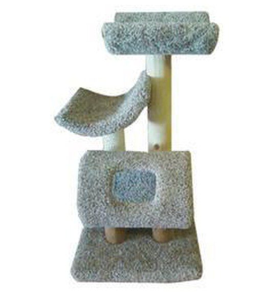 Condos & Trees 2-Perch Tunnel 24" Rope Log Tree (Color Varies)