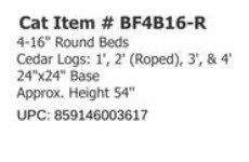 Condos & Trees 4-16" Beds 24" Rope Log Tree (Color Varies) - Image 2