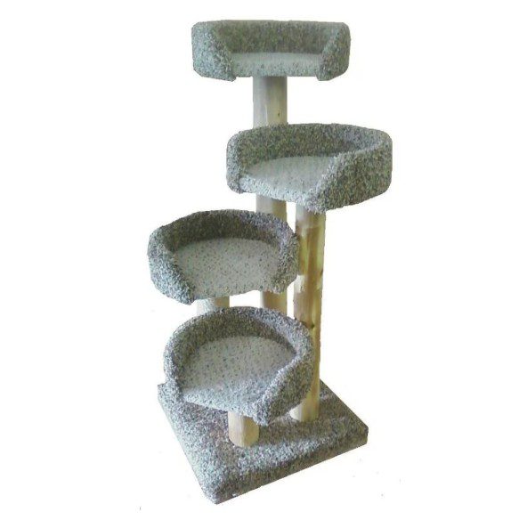 Condos & Trees 4-16" Beds 24" Rope Log Tree (Color Varies)