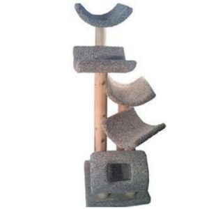 Condos & Trees 4-Perch Tunnel 36" Rope Log Tree (Color Varies)