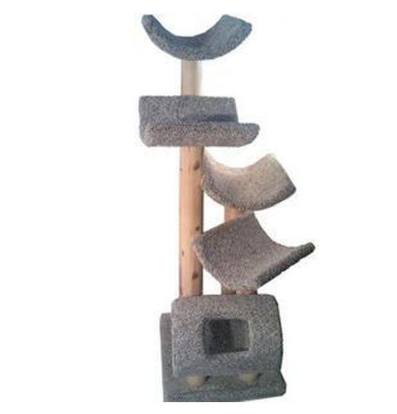 Condos & Trees 4-Perch Tunnel 36" Rope Log Tree (Color Varies)