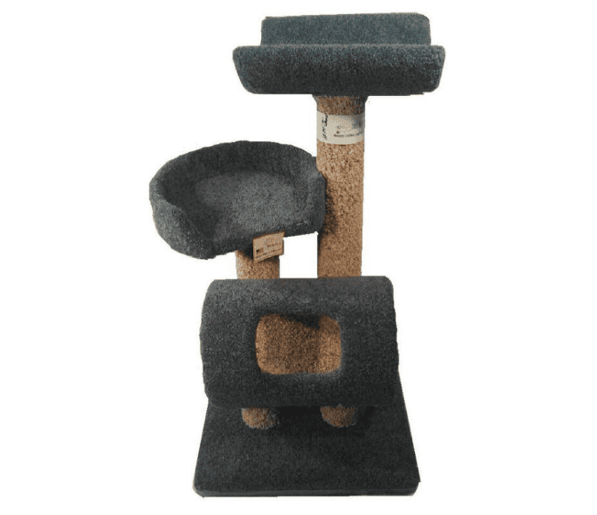 Condos & Trees 1-Perch 1-16" Bed Tunnel All Carpet Tree (Color Varies)