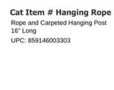 Condos & Trees 16" Long Hanging Rope Scratcher (Color Varies) - Image 2