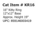 Condos & Trees 16" Carpeted Kitty Ring w/ Eyelet & Toy (Color Varies) - Image 2