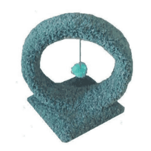 Condos & Trees 12" Carpeted Kitty Ring w/ Eyelet & Toy (Color Varies)