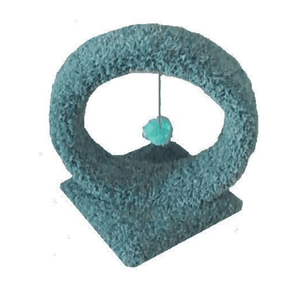Condos & Trees 12" Carpeted Kitty Ring w/ Eyelet & Toy (Color Varies)