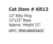 Condos & Trees 12" Carpeted Kitty Ring w/ Eyelet & Toy (Color Varies) - Image 2