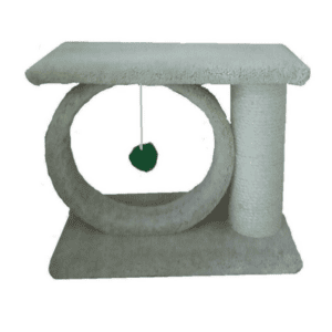 Condos & Trees 16" Kitty Ring w/ Eyelet & Toy w/ Rope Post (Color Varies)