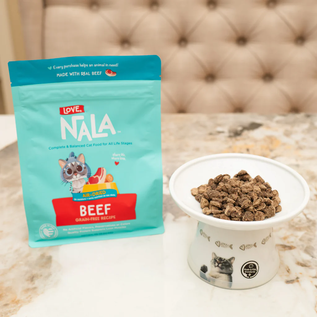 Love, Nala Beef Grain Free Recipe Air-Dried Adult Cat Food 1lb bag - Image 2