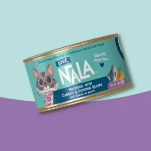 LOVE, NALA - Mackerel With Carrot & Pumpkin Recipe Paté Dinner In Broth Adult Cat Food, - 2.8 oz (individual)