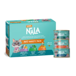 LOVE, NALA - Paté Wet Cat Food Variety Pack - Chicken, Tuna & White Fish -2.8 oz,12 Cans