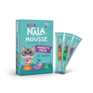 Love Nala Mousse Lickable Treats For Cats- Variety Pack (0.5 oz tube x 24)