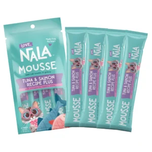 Love Nala Mousse Lickable Treats For Cats- Tuna & Salmon Recipe Plus, Pack of 4