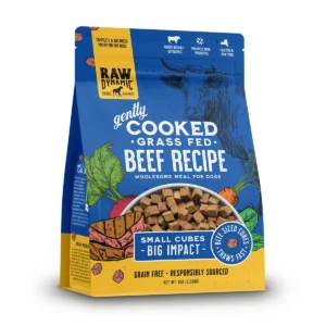 Bag of grass-fed beef dog food