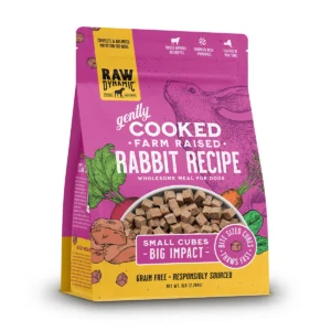 Bag of rabbit recipe dog food cubes
