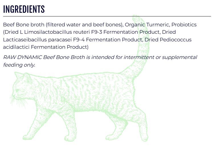 Raw Dynamic 12oz Frozen Beef Bone Broth for Cats - Image 2