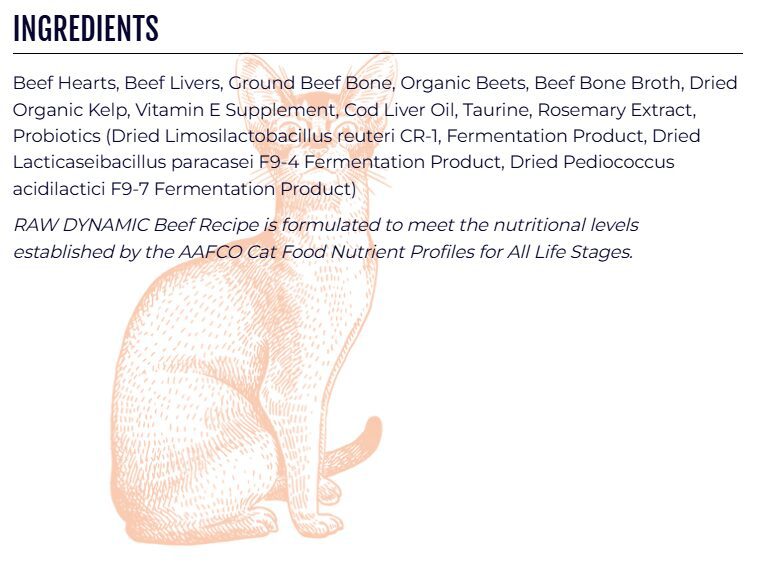 Raw Dynamic Beef Raw Frozen Cat Food 3lb - Image 2