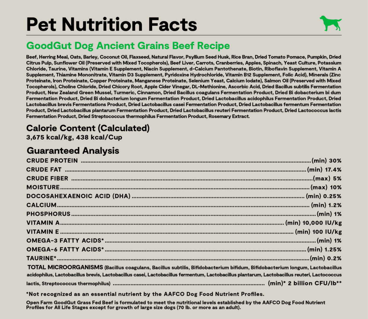 Open Farm GoodGut Grass-Fed Beef Dog Kibble - Image 5