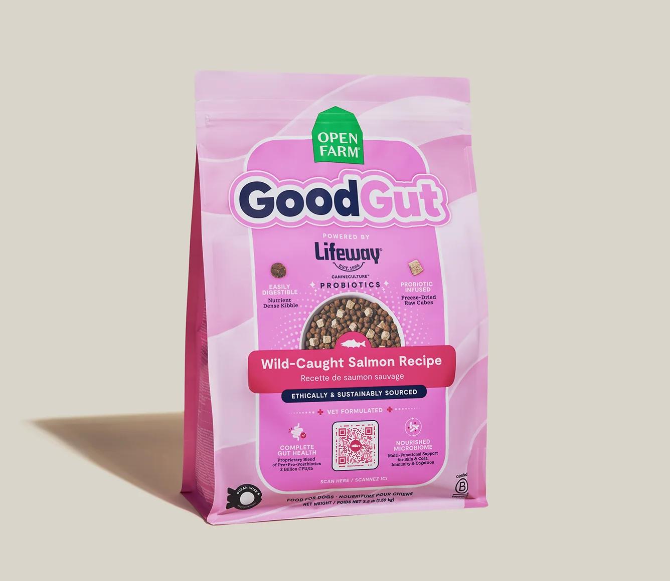 Open Farm GoodGut Wild-Caught Salmon Dog Kibble